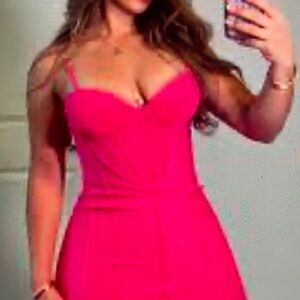 HAUTE MONDE hot pink bandage dress NWT